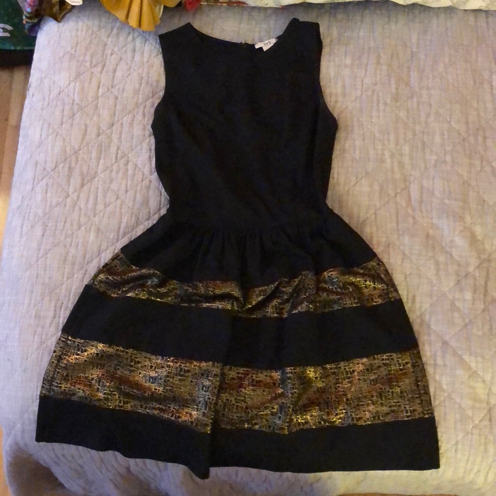 Bar III Black and Gold Dress
